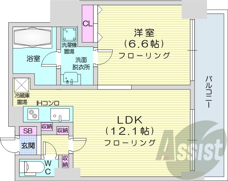 1LDK、エアコン、防犯カメラ、ネット無料、オートロック
