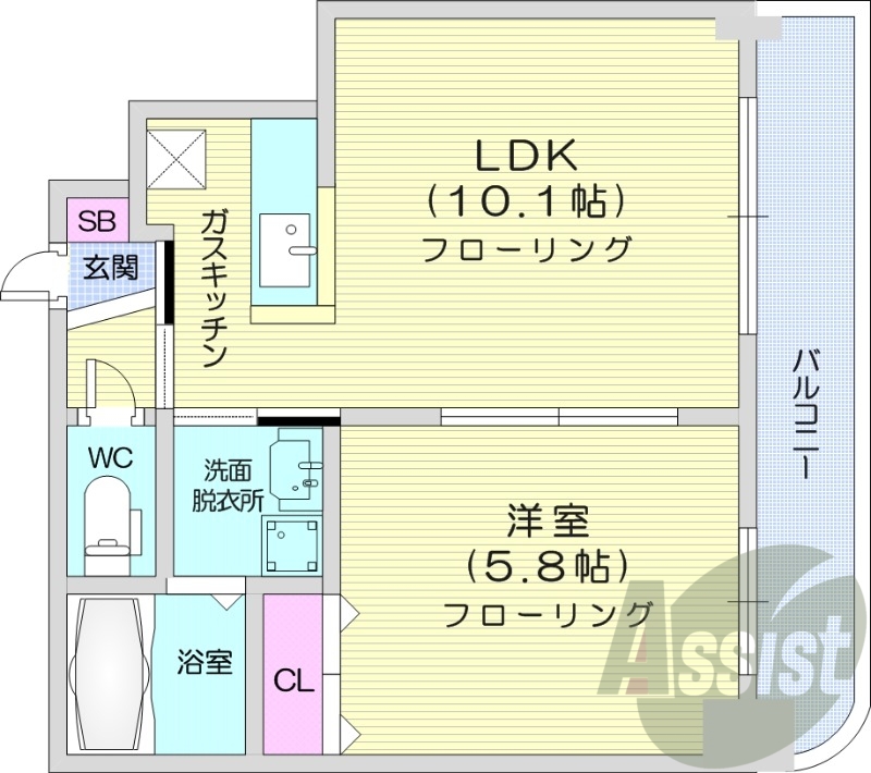 8階の間取り図