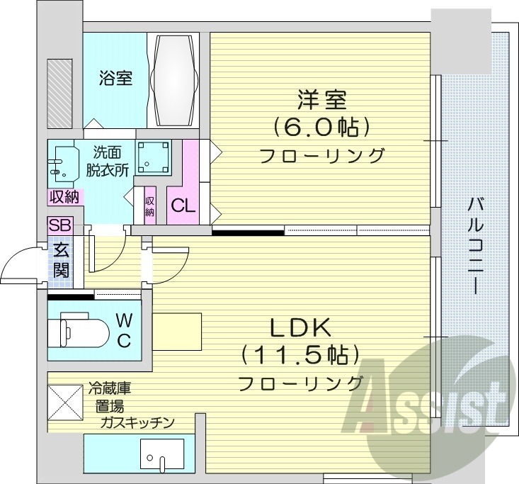 6階の間取り図