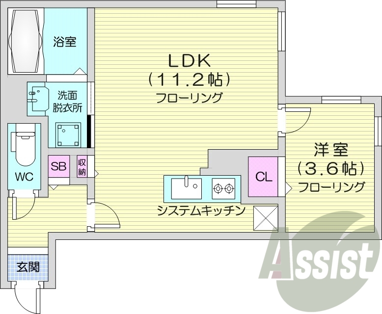 4階の間取り図