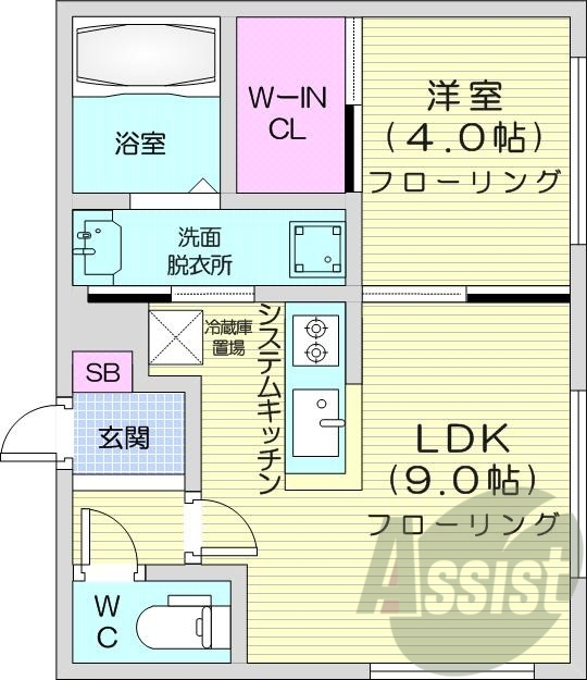 1階の間取り図