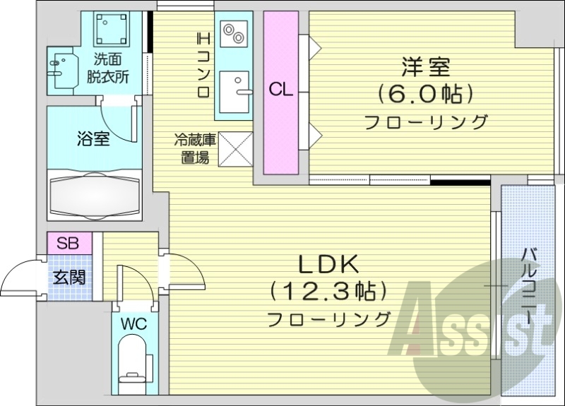 1LDK、灯油暖房、ウォシュレット、最上階、角部屋