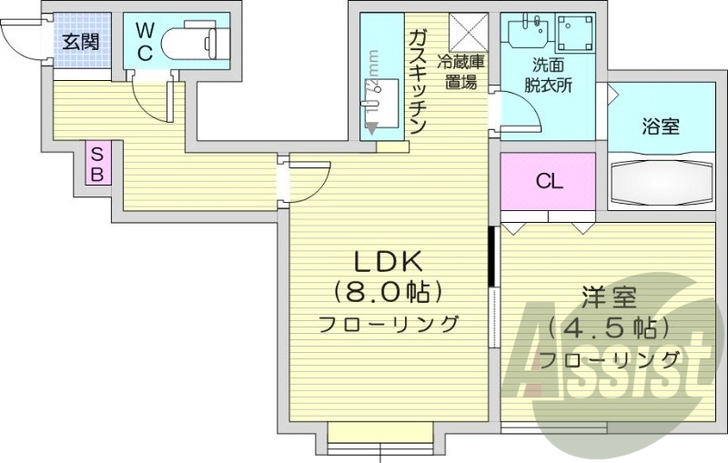 1階の間取り図