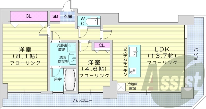 1LDK、エアコン、防犯カメラ、ネット無料、オートロック