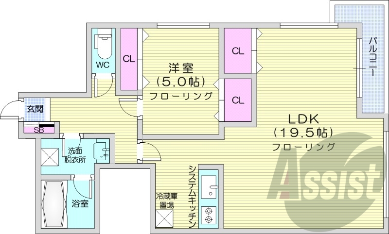 1階の間取り図