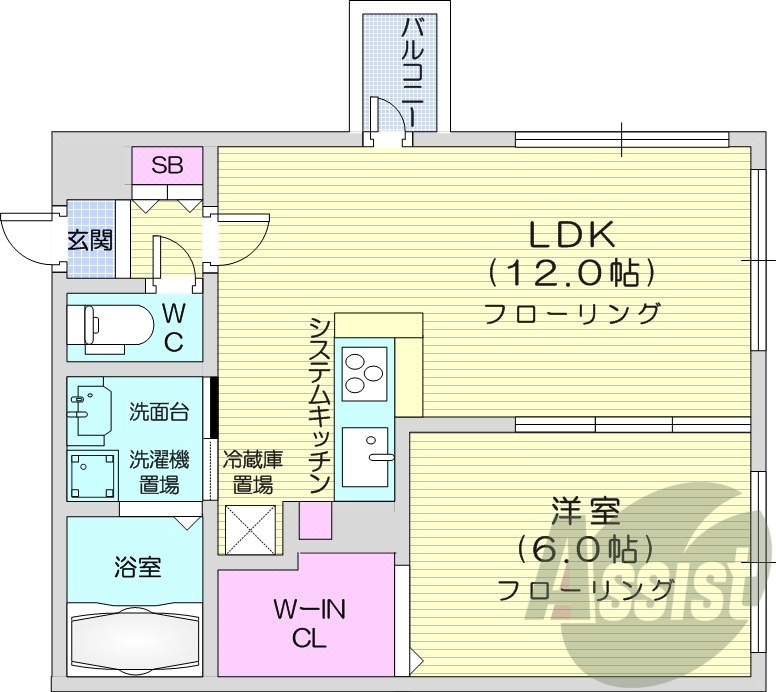 1階の間取り図