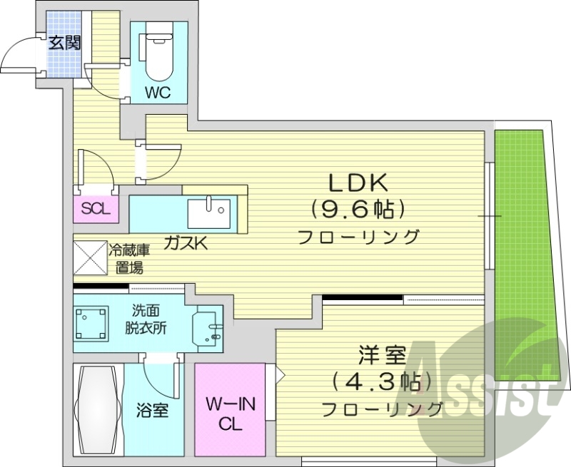 1階の間取り図