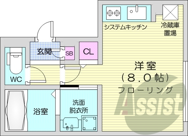 1DK、エアコン、灯油暖房、浴室乾燥機