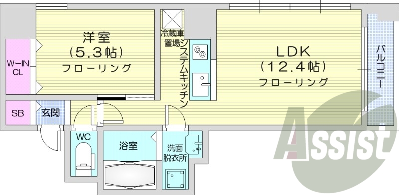 1LDK、エアコン、追い焚き、ウォシュレット