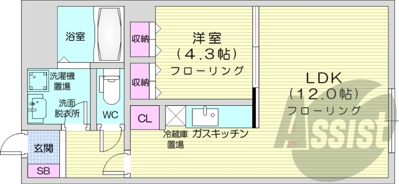 6階の間取り図