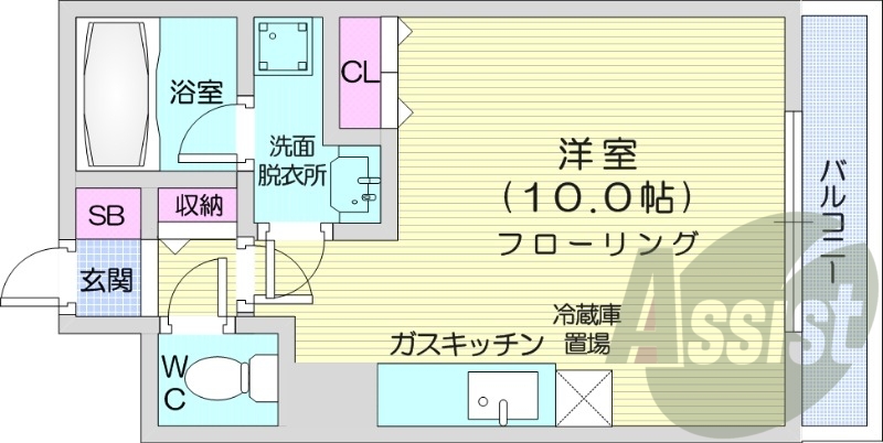 1R、シューズボックス、シャンプードレッサー、ガスFF暖房