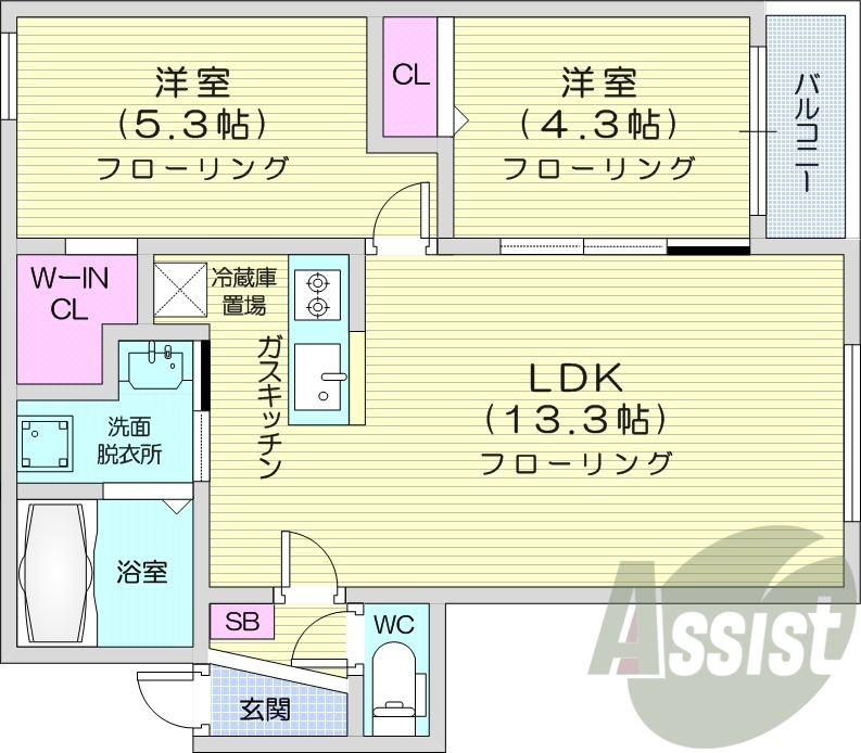 2階の間取り図