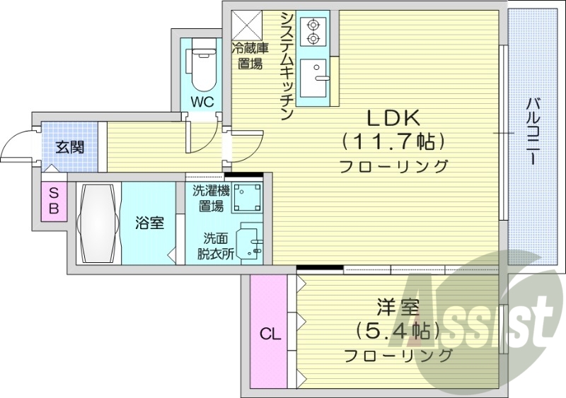 1LDK、都市ガス、ネット無料、エアコン、浴室乾燥