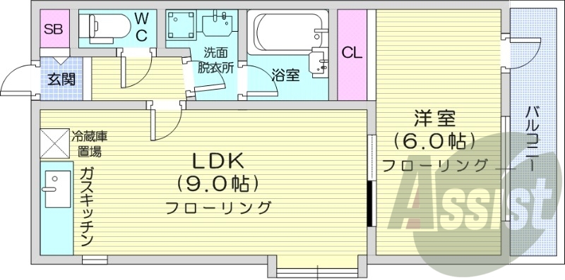 6階の間取り図