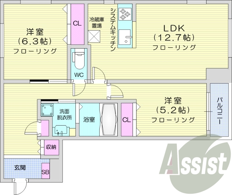 5階の間取り図