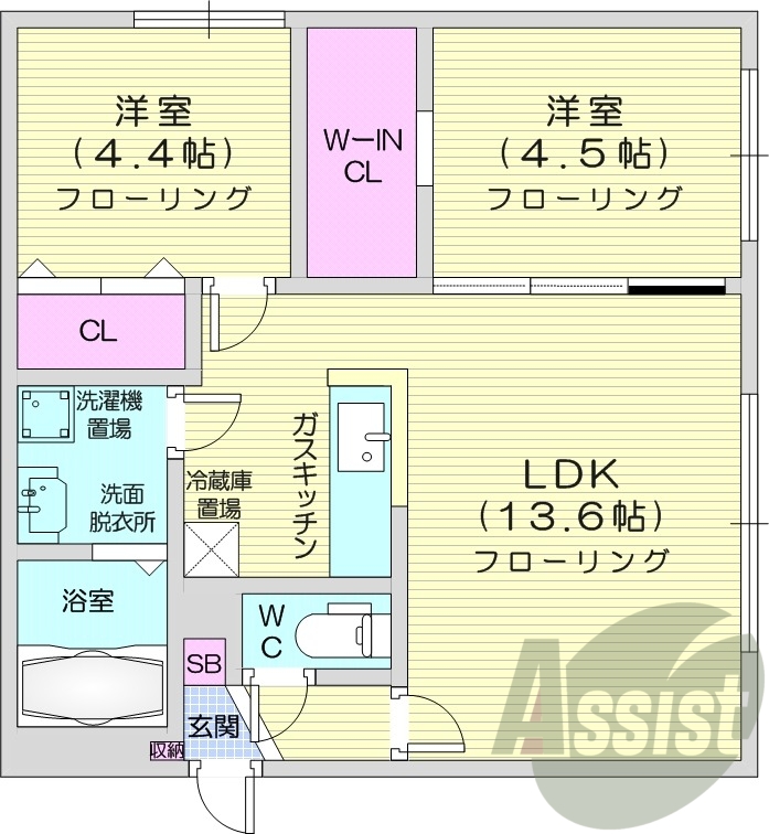 4階の間取り図
