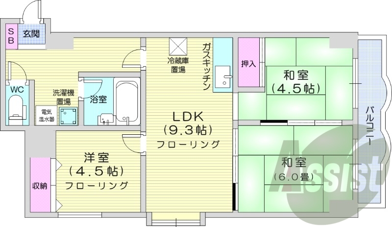 4階の間取り図