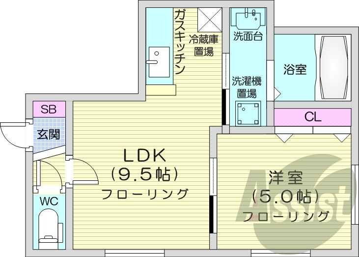 １LDK、シャワートイレ、モニタ付インターホン、浴室乾燥機