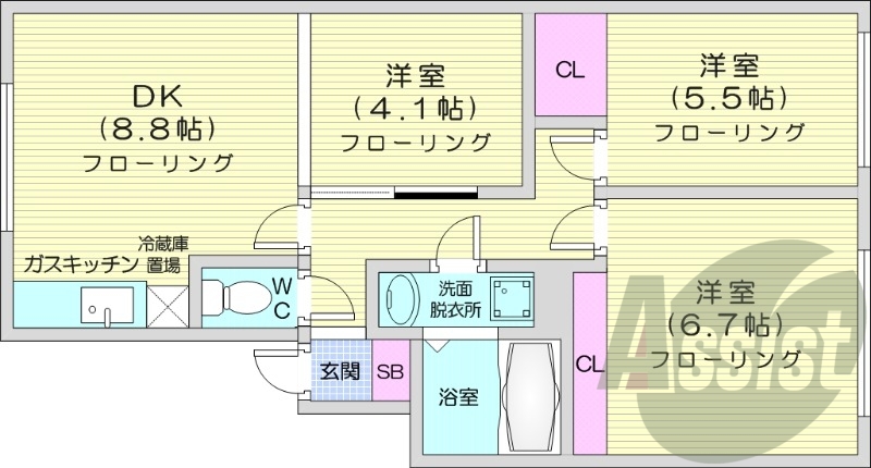 1階の間取り図