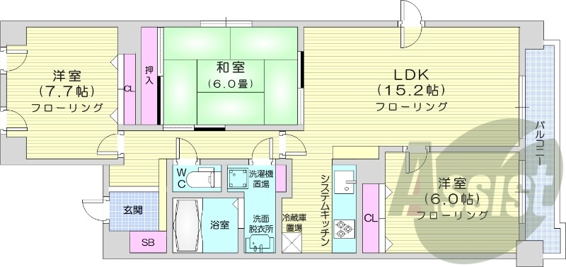 3階の間取り図