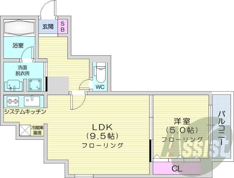 4階の間取り図
