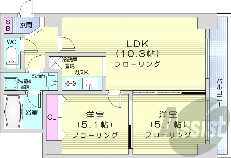 6階の間取り図