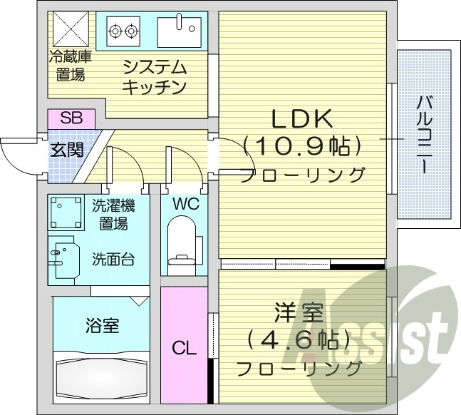 1階の間取り図