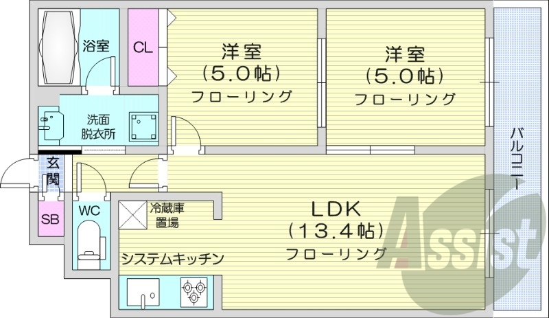 4階の間取り図