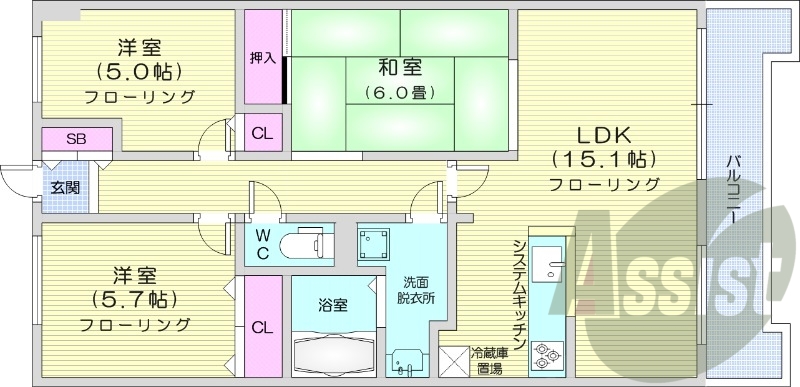 3階の間取り図