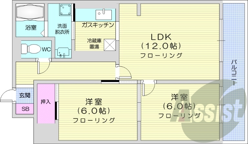 2階の間取り図