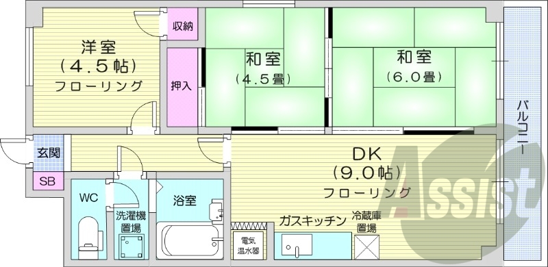 4階の間取り図