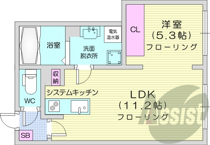 2階の間取り図