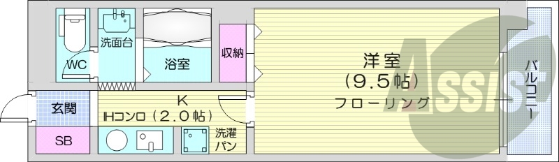 8階の間取り図