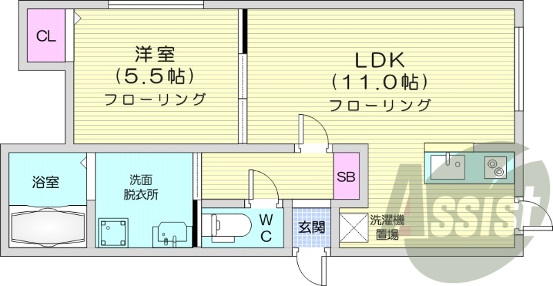 1階の間取り図