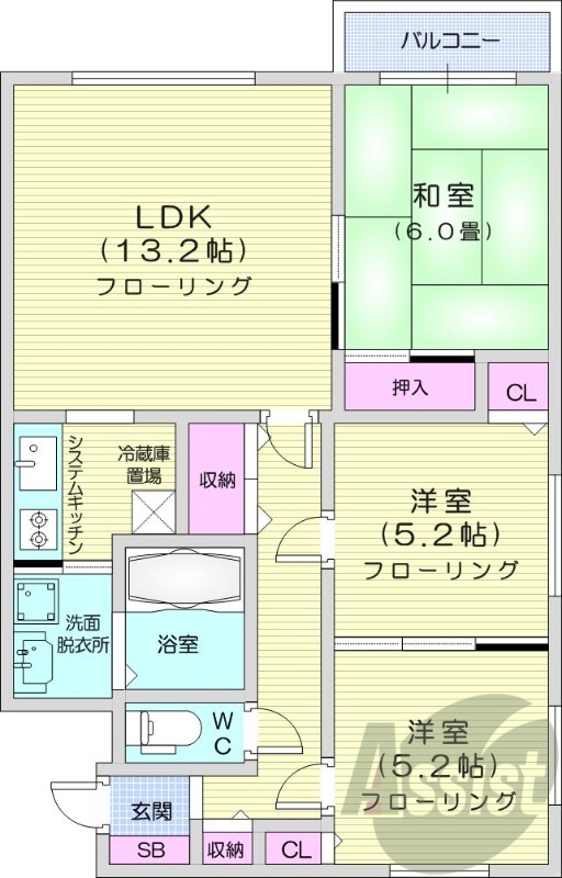 4階の間取り図