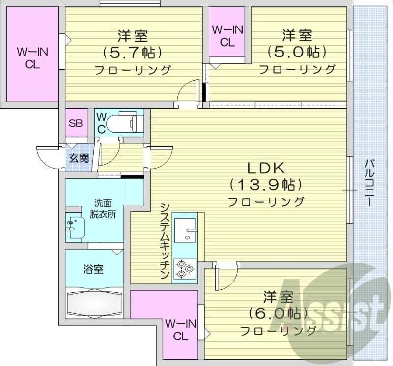 2階の間取り図