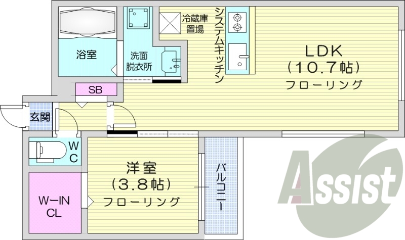 4階の間取り図
