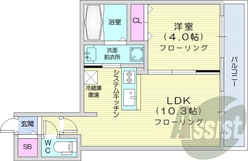 4階の間取り図