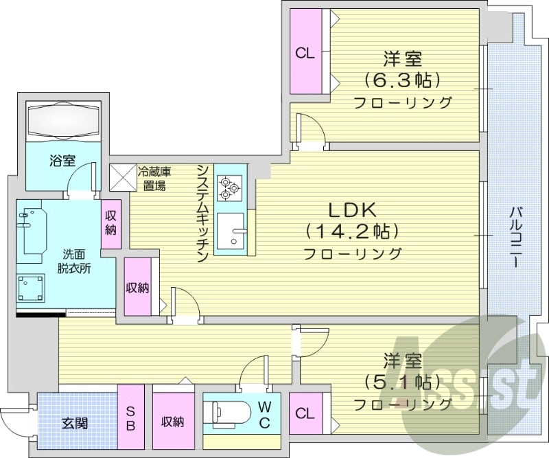 2LDK、エコジョーズ、浴室乾燥機、追い炊き、都市ガス