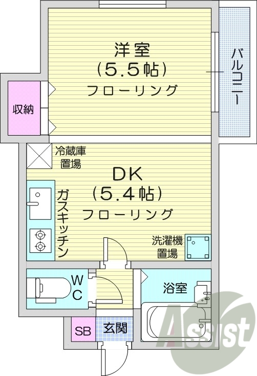2階の間取り図