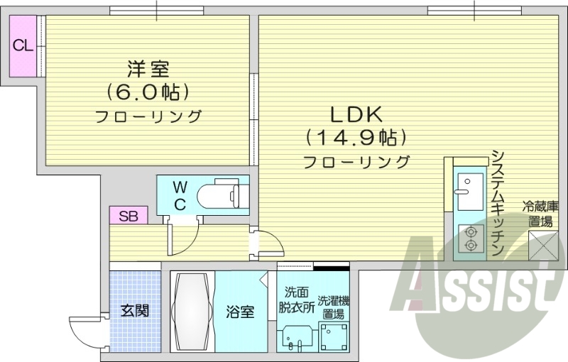 2階の間取り図
