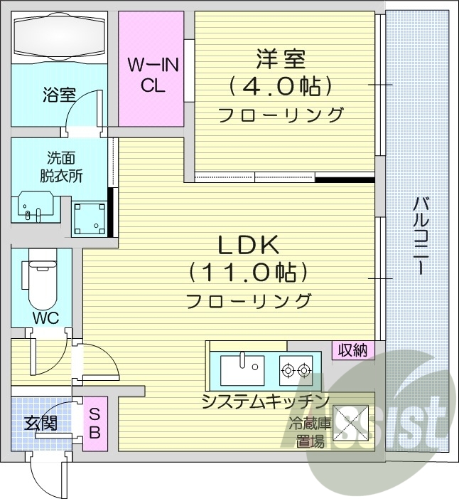 2階の間取り図