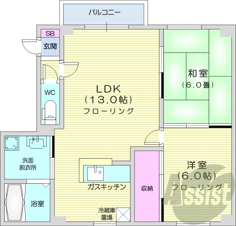 1階の間取り図