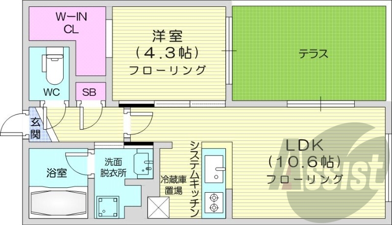1階の間取り図