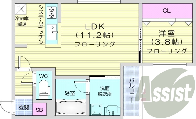 4階の間取り図