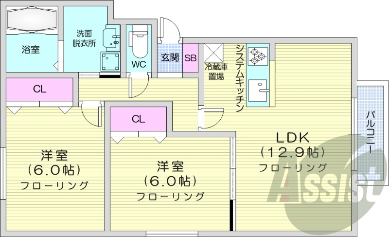 1階の間取り図