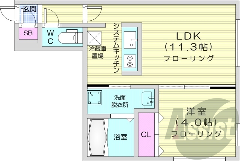 2階の間取り図
