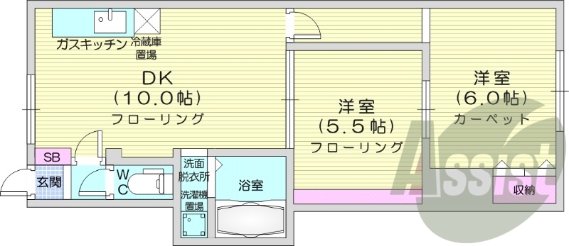 2階の間取り図
