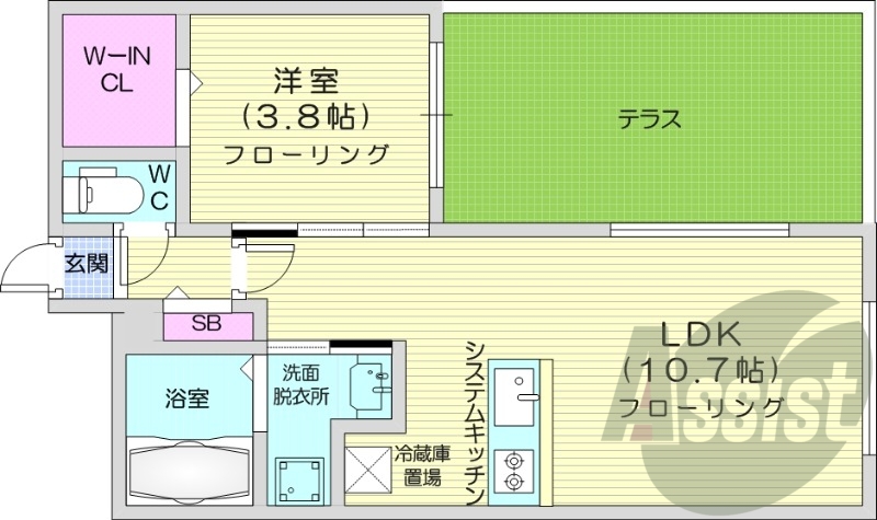 1階の間取り図