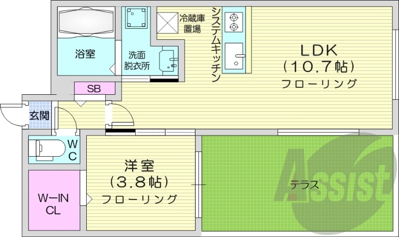 1階の間取り図